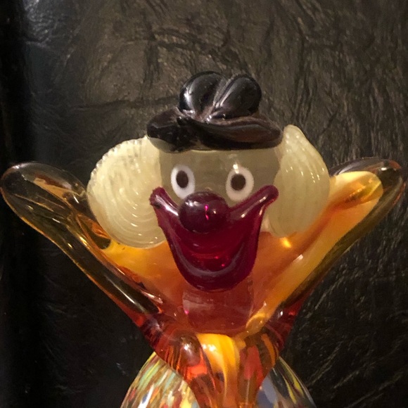 2669 Vintage Murano Italy Art Glass Clown Original Murano Sticker - Picture 14 of 14